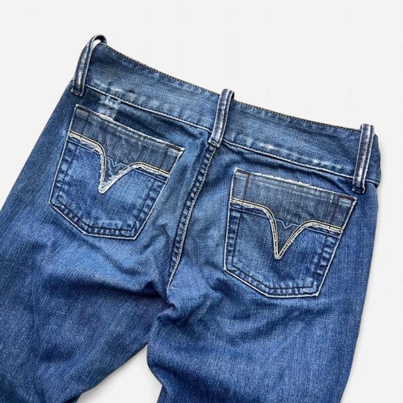 Diesel Y2K Euro Trash Low Rise Denim Wide Leg Jeans Size Women's 24 - Picture 3 of 7